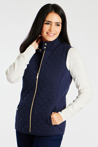 Plain Gilet with Onion Quilt
