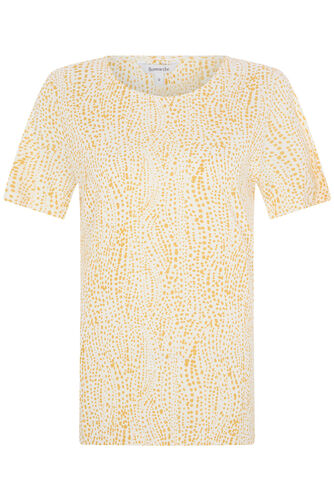 Scoop Neck Spot Print T-Shirt