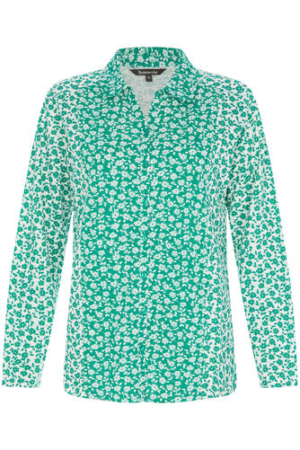 Button Through Ditsy Print Shirt