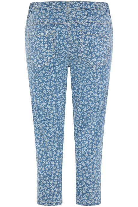 The SARA Ditsy Print Cropped Jeans