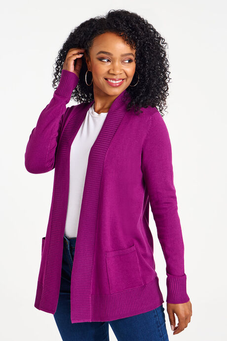 Edge To Edge Cardigan With Pockets