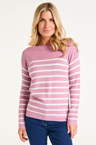 Boat Neck Stripe Jumper