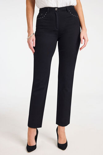 Embellished Straight Leg Jeans