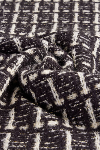 Black and Gold Checked Lurex Scarf