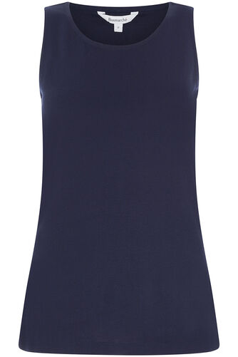 Plain Scoop Neck Basic Vest