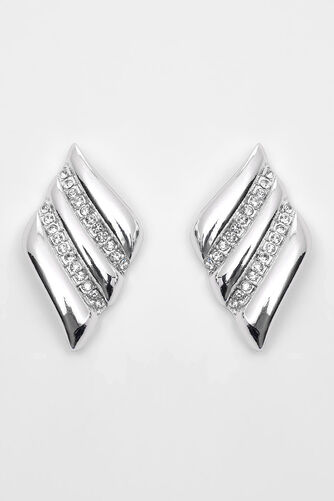 Diamante Diamond Shape Stud Earrings
