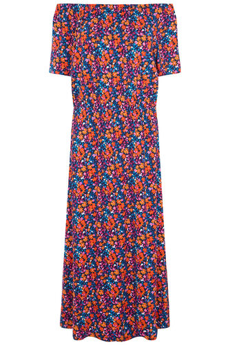 Ditsy Print Jersey Bardot Dress