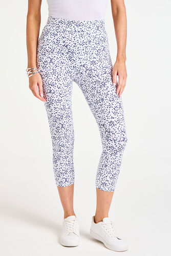 Floral Print Cropped Leggings
