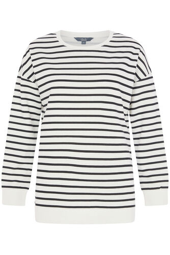 Dash – Stripe Print Drop Shoulder Sweatshirt