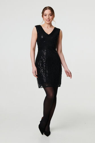 Izabel London – Sequin Embellished Sleeveless Mini Dress
