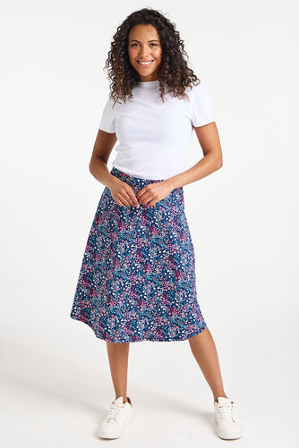 Ditsy Floral Print A-Line Skirt