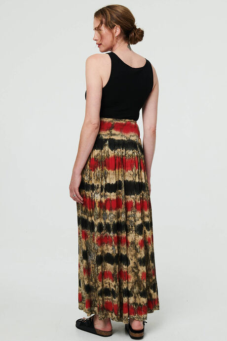 Izabel London - Tie Dye Shirred High Waist Wide Trousers