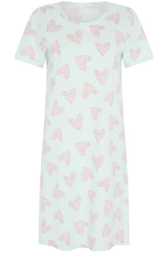 All Over Floral Heart Print Nightdress