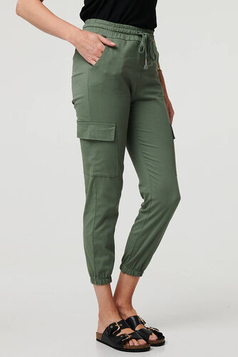 Izabel London – High Waist Slim Fit Cropped Cargo Pants