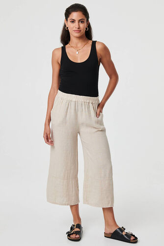 Izabel London – Floral High Waist Stretchy Crop Trousers