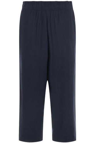 Paperbag Linen Cropped Trousers