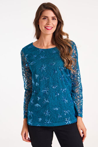 Sequin Floral Tunic