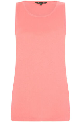 Plain Sleeveless Scoop Neck Vest