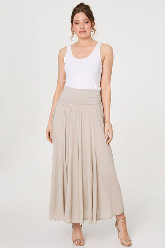 Izabel London – 2-in-1 Stretchy A-Line Maxi Skirt Dress