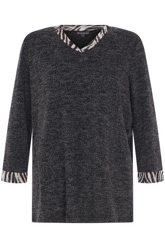 3/4 Sleeve Textured 2 in 1 Top