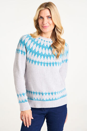 Chenille Fairisle Jumper