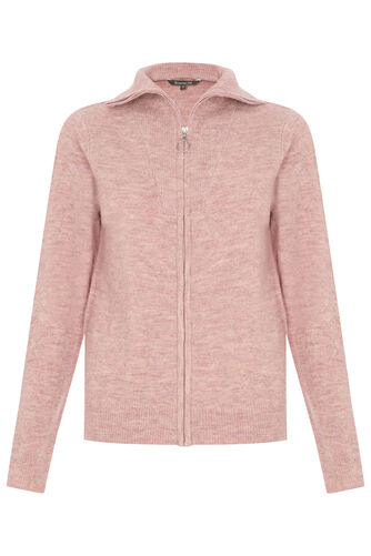 Knitted Zip Through Cardigan