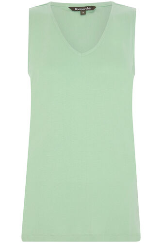 Plain Sleeveless V-Neck Vest
