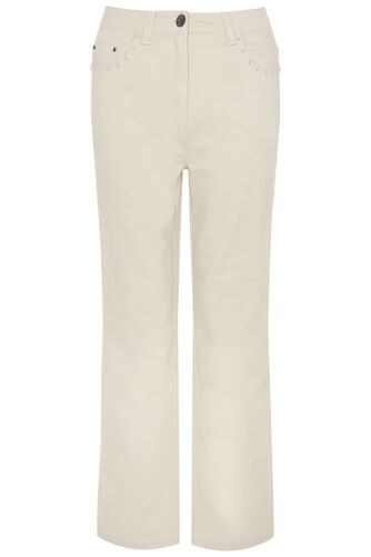 Embellished Straight Leg Jeans