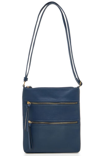 Double Zip Cross Body Bag