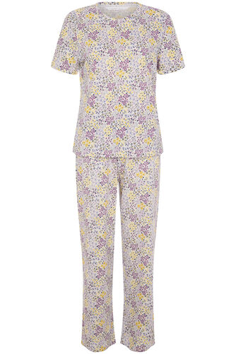 100% Cotton All Over Floral Print Pyjama Set