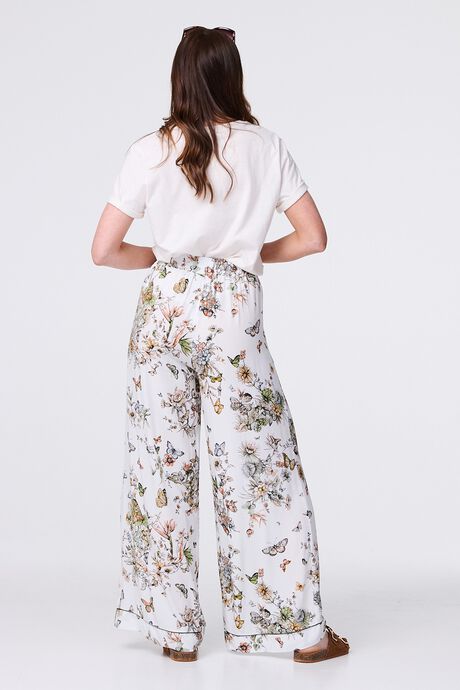 Izabel London – Butterfly Print High Rise Relaxed Trousers