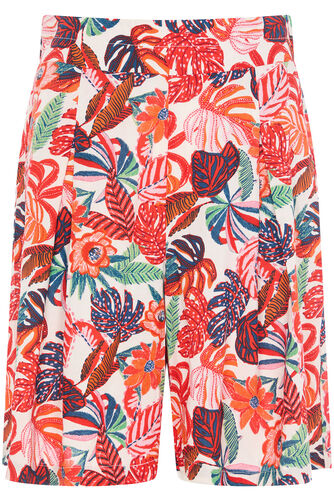 Tropical Palm Print Elasticated Shorts