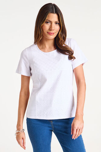 Broderie Panel T-Shirt