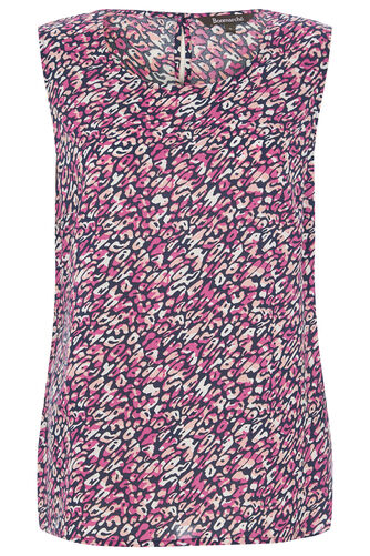 Sleeveless Animal Print Top