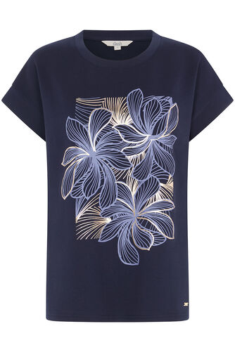 Dash – Foil Floral Print Top