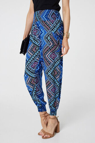 Izabel London - Aztec Print High Waist Harem Pants