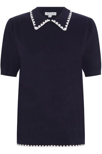 Collared Stitch Detail Jumper