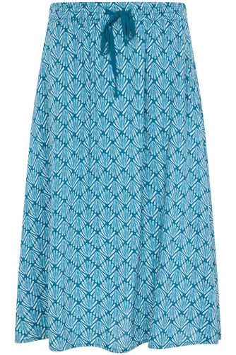 Shell Print Flippy Skirt with Pockets