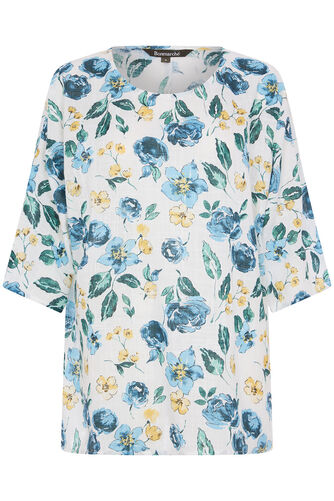 3/4 Sleeve Floral Print Top