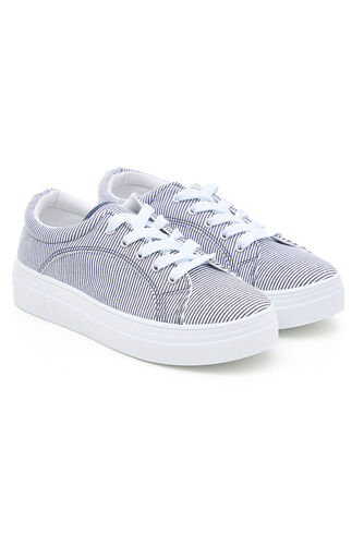 Stripe Canvas Trainers