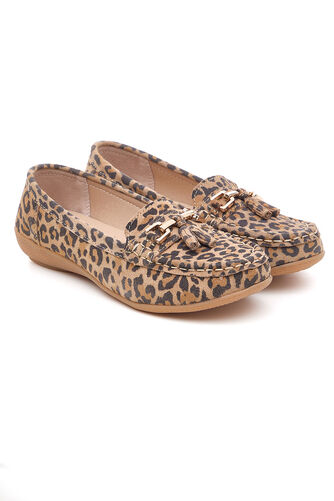 Leopard Print Shoes with Tassel Detail