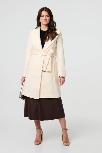 Izabel London – Wrap Front Tie Waist Coat