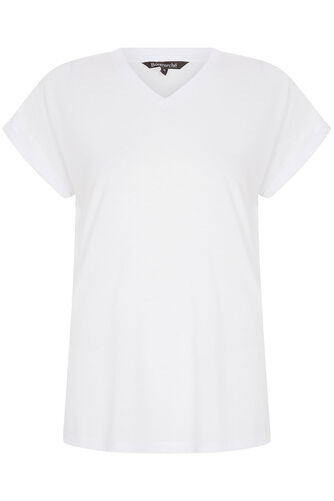 Plain Relaxed V-Neck T-Shirt