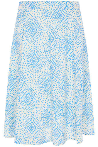 Tile Print Linen Flippy Skirt