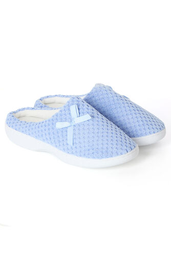 Fleece Slippers with Bow Detail