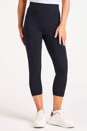 Ruched Hem Cropped Leggings