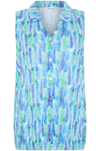 Watercolour Dash Print Collared Shirt