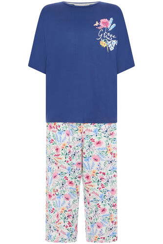 Floral Print 3/4 Length Pyjama Set