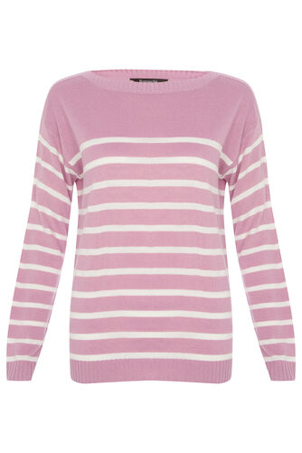 Boat Neck Stripe Jumper