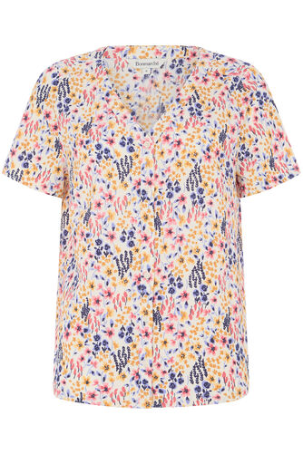 Ditsy Print Button Through Shirt